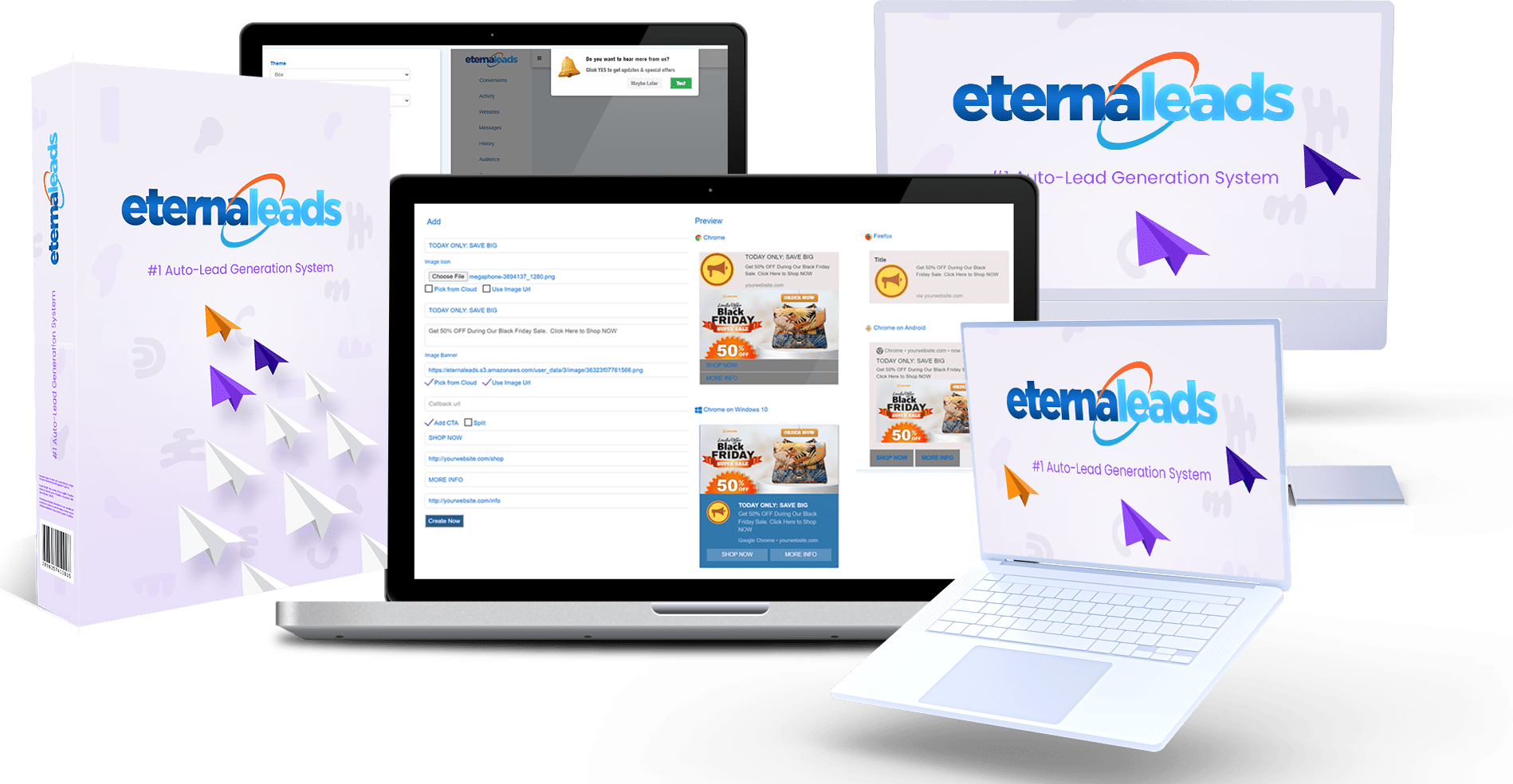 Eternaleads OTO links. All 5 OTOs and sales funnel details.