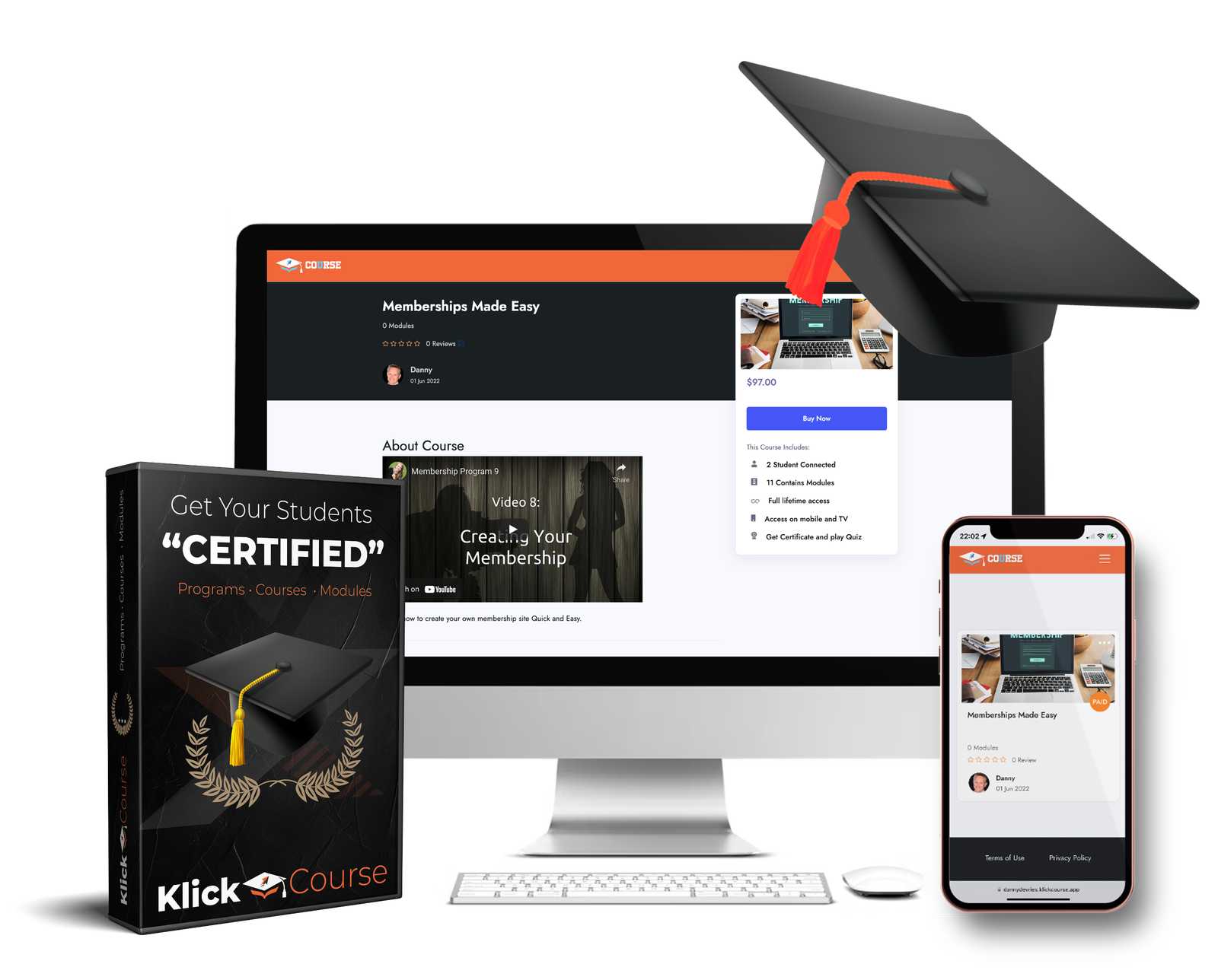 KlickCourse OTO – All product links in the sales funnel
